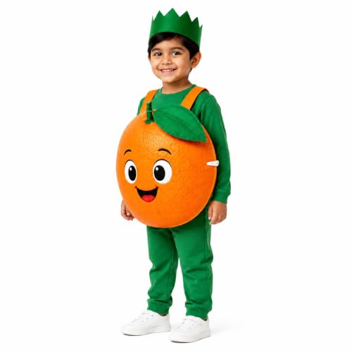 Image of Raj Costume Kids Fruit & Vegetable Fancy Dress Costume | Soft Felt Fruit and Vegetable Cutout Costume for Boys & Girls | School Annual Function