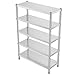 VEVOR Stainless Steel Shelving 48x18.5 Inch 5 Tier Adjustable Shelf Storage Unit Stainless Steel Heavy Duty Shelving for Kitchen Commercial Office Garage Storage 330lb Per Shelf