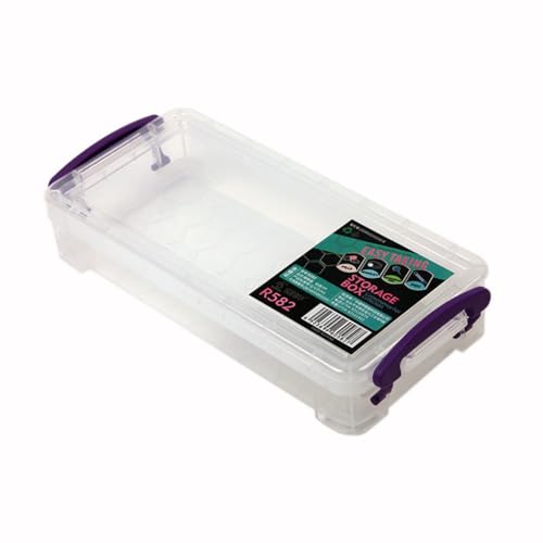 ALCXAZS Caja de Almacenamiento de lápices Estuche Transparente Caja bolígrafo Rectángulo Papelería Contenedor Organizador para Estudiante Oficina Color Aleatorio
