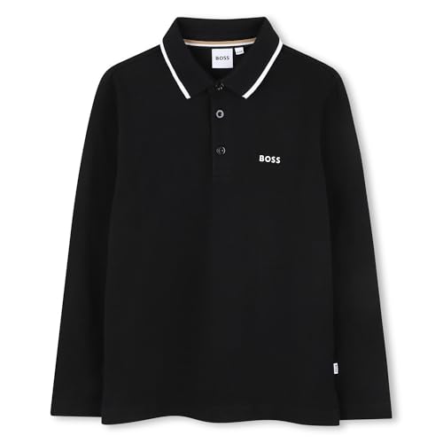 BOSS Boy's J52330 Polo Shirt, Black, 12 Years