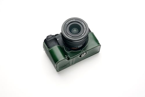 Demi-étui fait main en cuir pour Sony A7C II A7CR A7C2 - Vert