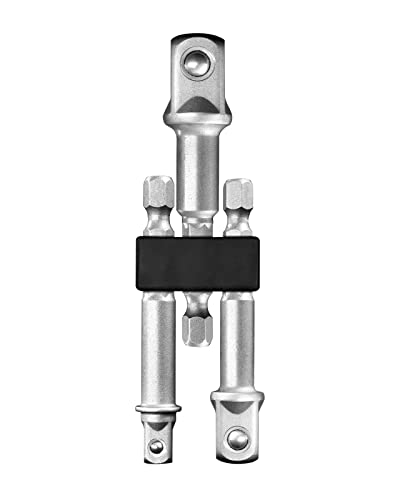 Stecknuss Adapter, 3-teilig, 1/4", 3/8", 1/2", 1/4-Zoll SAE Sechskantschaft, Cr-V