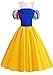 WISHTEN Princess Costume for Women,Adults Princess Dress with Headband, Halloween Costume Cosplay Dress Up Outfit (X-Large)