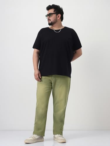 Image of Urbano Plus Men's Straight Fit Heavy Washed Jeans Stretchable