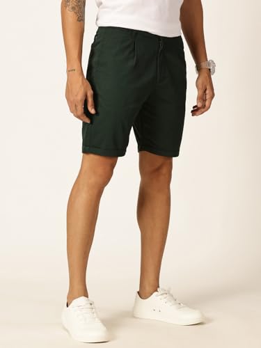 Image of Thomas Scott Men's | Solid | Mid Rise | Light Weight | 100% Cotton | Casual | Chino | Shorts for Men
