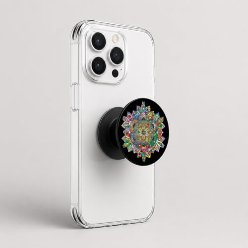 Image of Phone Case Holder | Expanding Kickstand, Mobile Phone Hold Grip for iPhone, Samsung, OnePlus & All Smartphones - Mandala (Multicolor)