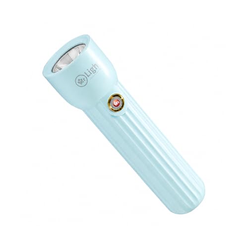 Image of Mr.Light Rechargeable LED Torch Light, USB Type-C Charging, 3 Modes (High /Low /Strobe), Up to 20 Hours Backup, Mini Lightweight Pocket Flashlight for Home, Camping, Hiking & Work (Light Blue)