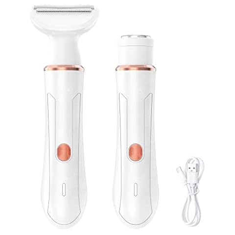 Electric Razor for Women, 2-in-1 Women Shaver Hair Remover, Painless Facial Hair Rmoval for Women, Electric Shaver for Face, Legs and Underarm, Portable & USB Rechargeable Lady Hair Removal Cover