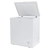 Statesman CHF150 Chest Freezer, 150 Litre, 85 cm Wide, 1x Freezer Basket, Adjustable Feet, Suitable for Outbuildings and Garages, temperatures Down to -15ºC, White [Energy Class F+]