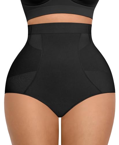 FeelinGirl Women's Tummy Control Shapewear Body Shaper Panty Undergarments Panties Underwear Plus Size Black 3XL/4XL