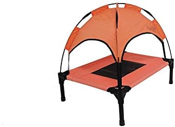 Midlee Salmon Dog Cot with Canopy (36" x 48")