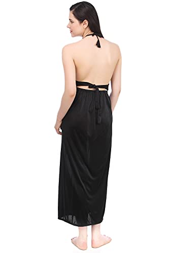 Image of Fasense Women's Satin Maxi Casual Regular Nightgown