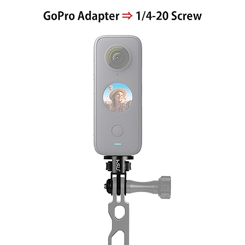 Image of HSU Aluminum Tripod Mount Adapter, 1 /4 inch 20 Mount for GoPro Hero 13 /12 /11 /10 /9 /8 /7, X4 /X3 /X2 /X /RS /R and Other Cameras (Black)