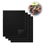 Lot de 4 Tapis de Cuisson Barbecue 50x40 cm, Feuille de Cuisson Barbecue Antiadhésives Réutilisables et Découpables, Tapis de Grill Résistants Chaleur à 280°C pour Barbecue Gaz Charbon Four Électrique