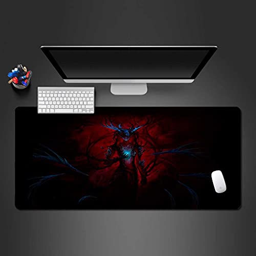 Tapis de souris gamer XXL Red Witch 100x50 cm avec surface texturée 3D pour un contrôle fluide