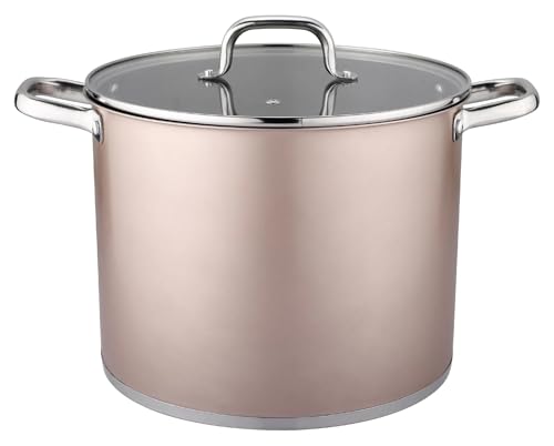 VIER- OLLA INOXIDABLE 24CM diámetro * 18cm altura, interior pulido con escala medidora, capacidad 8,15 Litros (276 Oz) Inducción