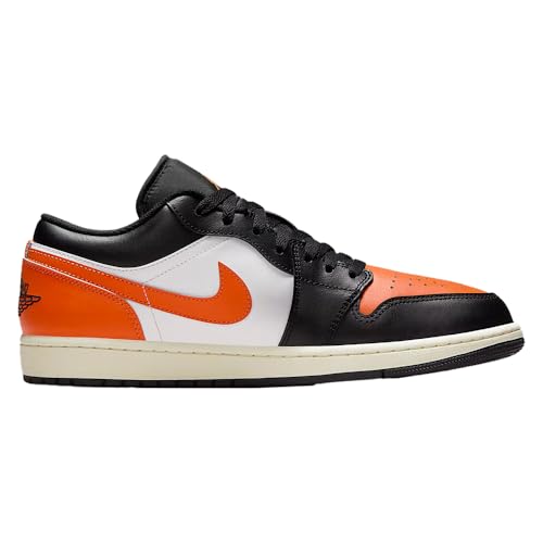 Air Jordan 1 Low Men's Shoes (Black/White/Sail/Starfish)3
