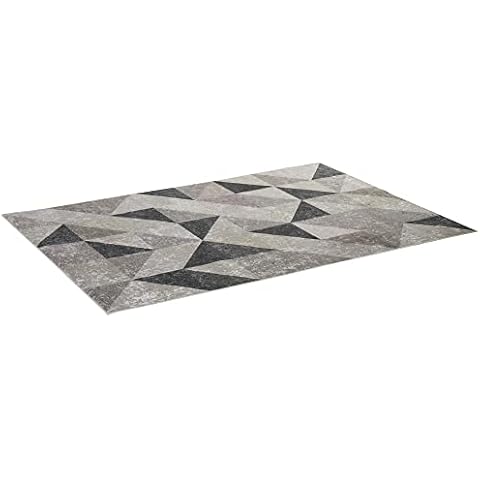HOMCOM Alfombra de Salón Moderna Terciopelo Diamante 230x160 cm Multicolor Cover