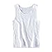 Men's Summer Retro Linen Undershirts Loose Casual Vests Breathable Tank Tops Comfortable Stylish for Warm (White, M)