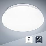 [page_title]-Teckin Deckenlampe 18W LED Deckenleuchte Bürodeckenleuchten lampe badezimmer lampen für Büro Schlafzimmer Küche Balkon Wohnzimmer 4500K neutral weiss 1500LM Ø28cm IP44