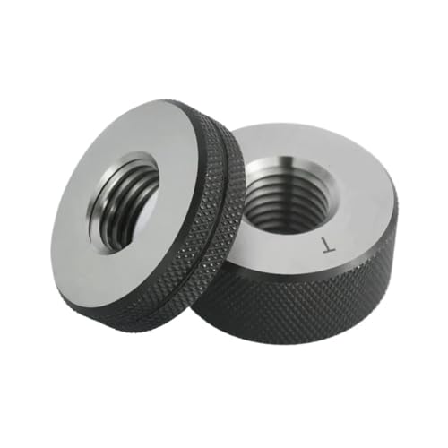 ETRADECORP 1SET M7-M10 5h Non-Standard Metric Fine Tooth Thread Ring Gauge 5h M7 M8 M9 M10 Measure Tool, GO-NO GO Gauge(M7X1)