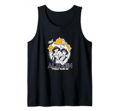 Débardeur Disney Aladdin rétro imprimé vintage World Tour 92 sans manches