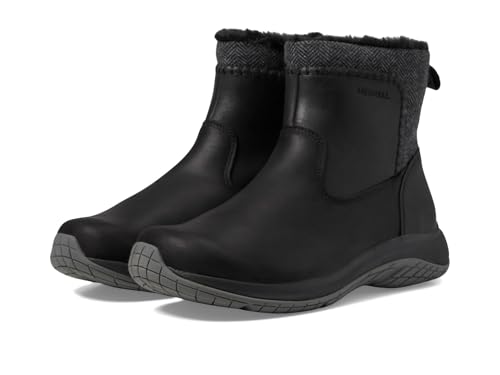 Merrell Women's Encore Ice 5 Mid Zip Boot, Black, 7.0