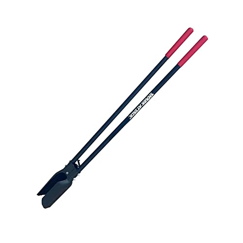 Shark Attack Erdlochausheber 2 mm – robuster Lochspaten mit Fiberglasstiel, Kohlenstahl-Kopf, pulverbeschichtet & rutschfestem Griff – Öffnungsweite: 40-100 mm