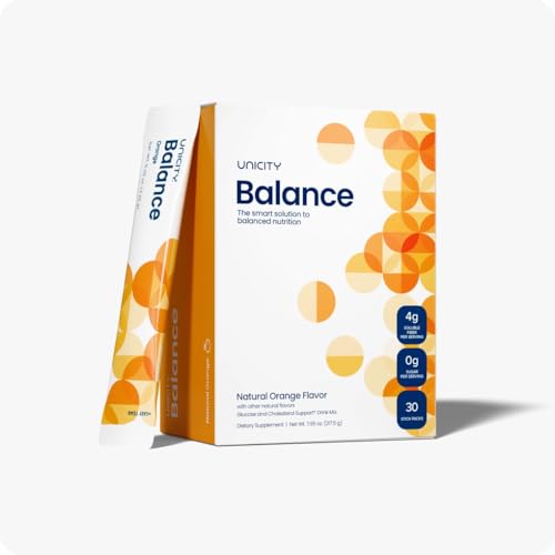 Unicity Balance Natural Orange—Stay Full Longer by slowing Carbohydrate Absorption (30 Packets). Helps Support a Healthy Digestive System and Keeps Your Body Well maintained (30-Day Supply)