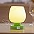 Touch Bedside Table Lamp with USB Charging - Modern Green Small Lamp for Bedroom Living Room Nightstand, Desk lamp with Glass Lamp Shade, Warm LED Bulb Included, 3 Way Dimmable, Simple Design