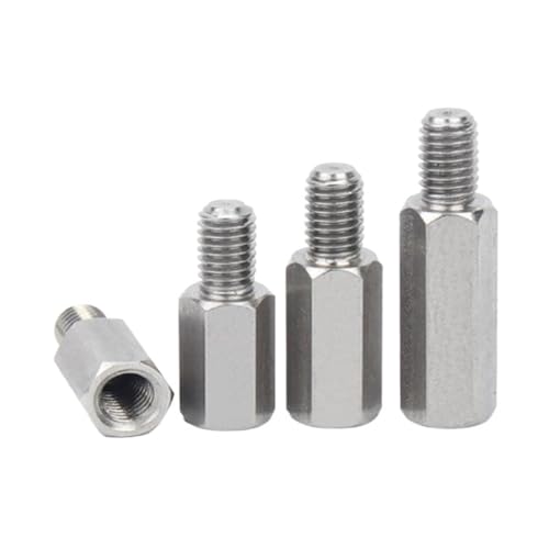 Lote de 2 a 10 unidades / bolsa M2 M2.5 M3 M4 M5 M6 M8 304 de acero inoxidable macho a hembra, espaciador hexagonal para placa base PCB(X5mm(L), M2.5 10pcs)