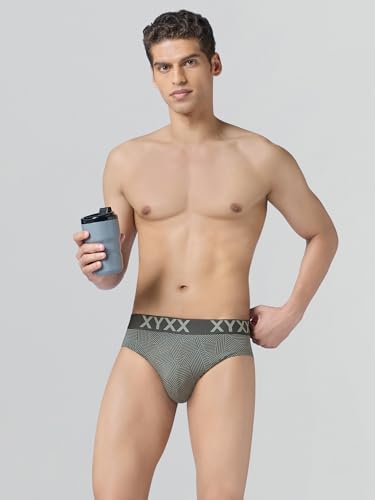 Image of XYXX Metrix Cotton Modal Brief for Men | Snug Fit with Anti-roll no-Marks Waistband | Printed Underwear for Men Combo