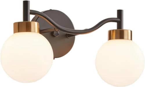 Image of SINOMAN Wall Light for Living Room Modern /Wall Lamps for Bedroom /for Living Room /Wall Lights for Home Decoration /Bedside Wall lamp (Doom Glass Double, Without Bulb)