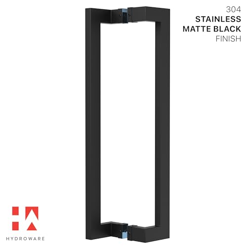 HYDROWARE Modern Contemporary Long Stainless Steel Push Pull Door Handle for Home Entrance Glass Shower Wooden Barn & Office Store Shop Doors