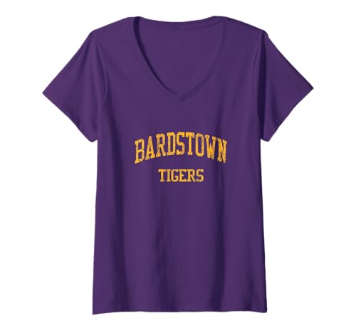 Womens Bardstown High School HS Bardstown KY Vintage Sports V-Neck T-Shirt