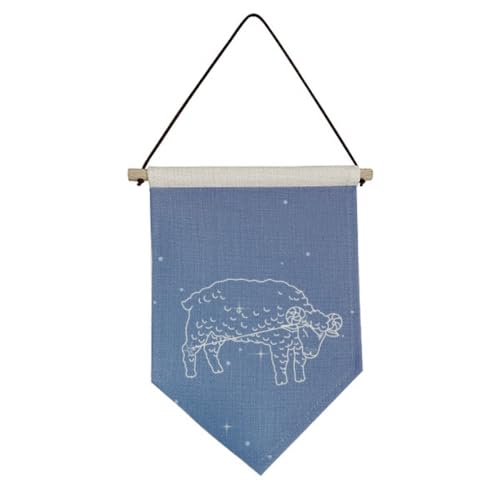 Bannière décorative Bélier en toile idée cadeau Star Universe