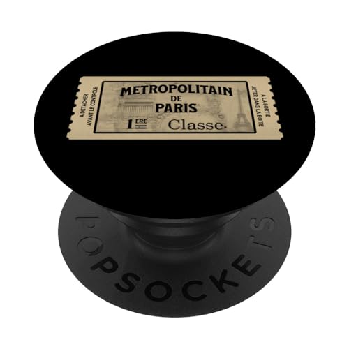 Paris Paris métro métropolitain vintage Ticket 1ère classe PopSockets PopGrip Interchangeable