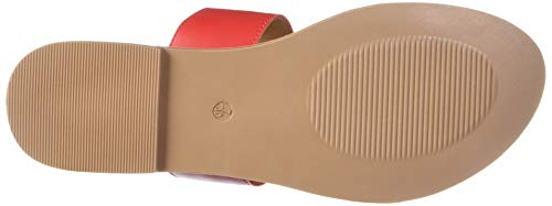 Image of Carlton London Women's Red Flat Sandal