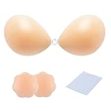 Patch de Poitrine en Silicone：Le patch de poitrine en silicone fin et invisible adopte un design incurvé et s'adapte parfaitement à vos seins. Le soutien-gorge invisible présente des bords ultra-fins et un design près du corps qui permet une adhérence transparente et ne laisse aucun espace, garantissant à vos vêtements un aspect lisse et impeccable. La bande de soutien-gorge en silicone crée un effet véritablement invisible