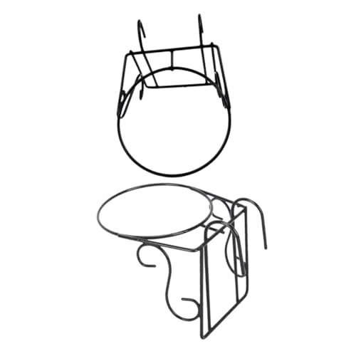 Mikikit Flower Pot Hanging Holder Railing Hanging Flowerpot Stand 2pcs Orchid Pot