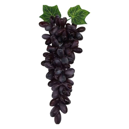 EXCBIOZ Artificial Fruit Fake Strawberrys Grape Simulations Model Lifelikes Realistic Fruit for Photography Props Kitchen Decors Artificial Orange, 85 Grapes Purple 32