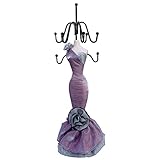 WE 10' Jewelry Stand Holder Mannequin Necklace Display Orgaziner Purple Evening Gown Jewelry Stand