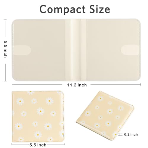 Image of CoBak Car Registration and Insurance Holder - Vehicle Glove Box Car Organizer, Auto Truck Comparment Accessories Case for Essential Document, Driver License, Cards (Daisy)