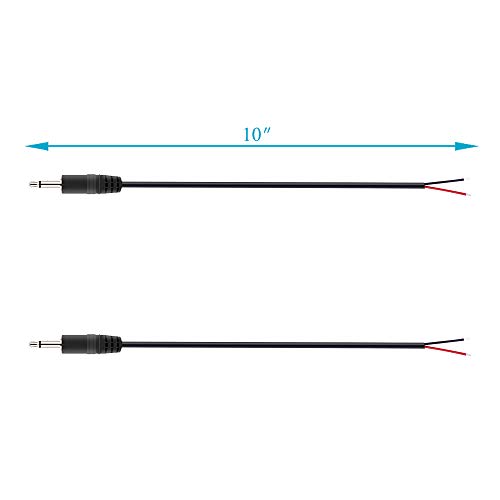 Fancasee 2-Pack cable adaptador 2.5mm mono jack miniatura 4