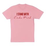 I Stand with Erika Kirk Shirt Unisex Medium Pink