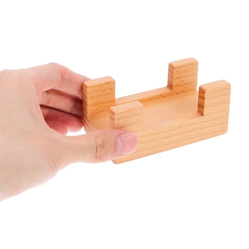 Bandeja de sushi y soporte de mano de madera con ranuras miniatura 4