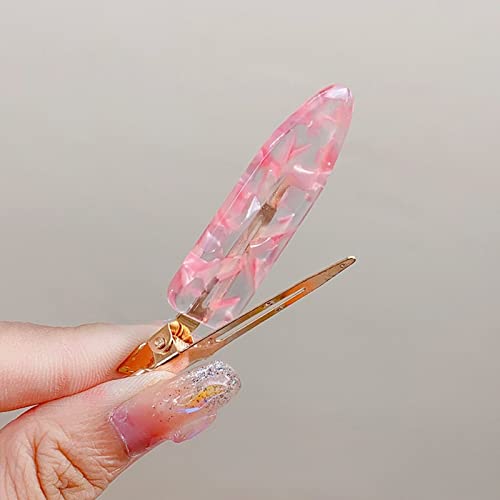 Large No Crease Hair Clips No Bend Hair Clips For Women Acrylic Resin Flat Clip Flat Bangs Waves Duck Bill Clips No Hair Barrettes For Women Girls #TOP2