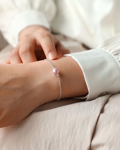 Image of Happy Birthday Gifts for Her, Pearl Bracelet for 10 13 16 Year Old Daughter Granddaughter Niece Women