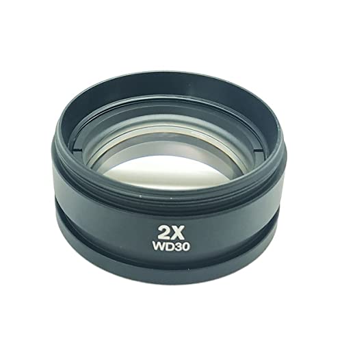 Microscope 2X Auxiliary Objective Barlow Lens M48*0.75 Thread Zoom Stereo Microscope