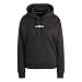 adidas Damen Essentials Linear Fleece Hoodie Sweatshirt, Black/White, M